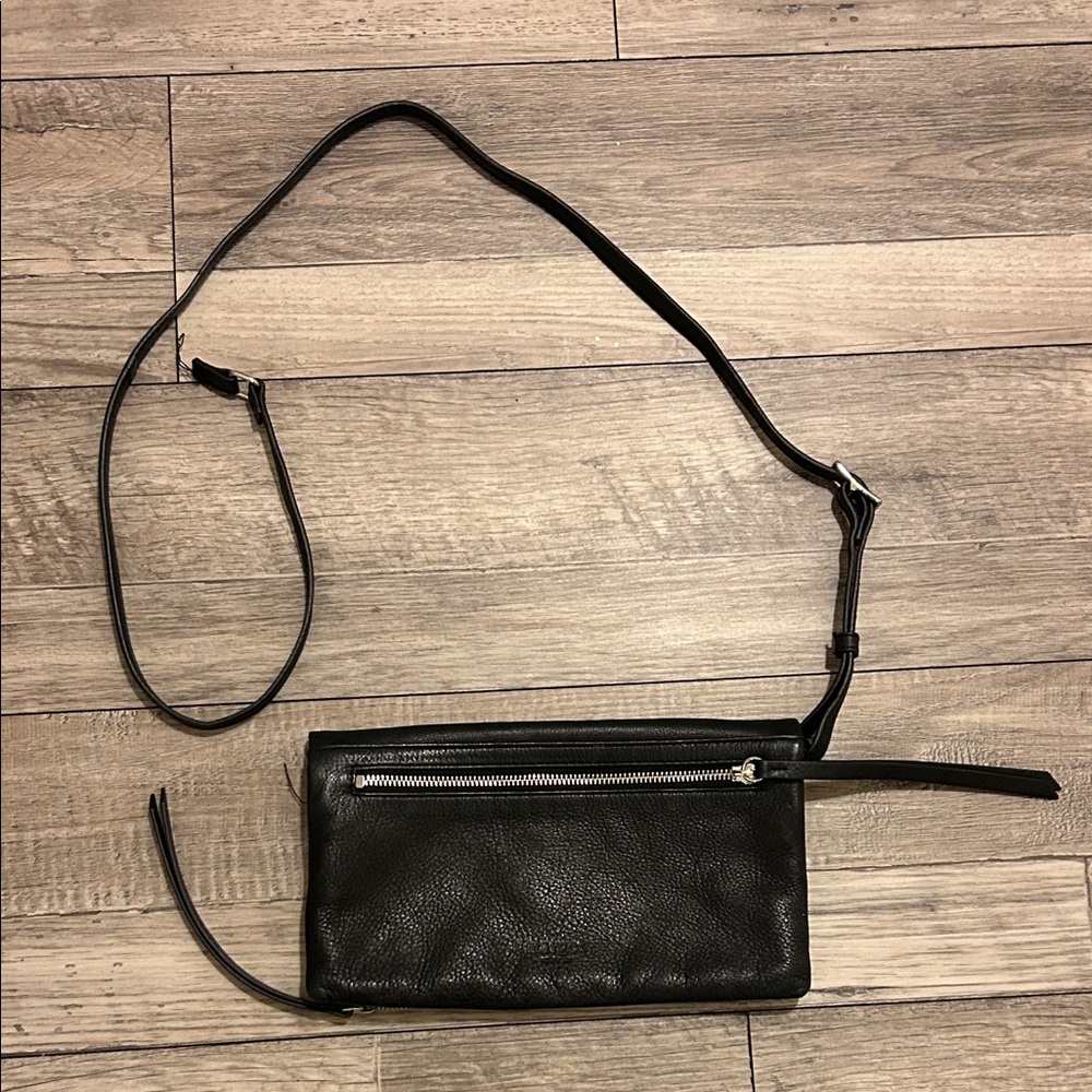 Like💚for $3 off🦜 Margot Eileen glove black leather bag foldover Crossbody